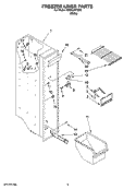 FREEZER LINER PARTS Diagram and Parts List for IS22AGXTQ00  Inglis Refrigerator