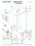 CABINET PARTS Diagram and Parts List for KSC23C8EYY01  KitchenAid Refrigerator
