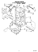 FRAME PARTS Diagram and Parts List for KUCS03FTSS0  KitchenAid Trash Compactor