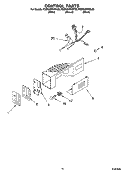 CONTROL PARTS Diagram and Parts List for KSBS25FKBT00  KitchenAid Refrigerator