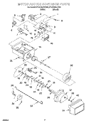 MOTOR AND ICE CONTAINER Diagram and Parts List for 4YGD25DCHW00  Whirlpool Refrigerator