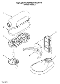 COLOR VARIATION PARTS Diagram and Parts List for KP26N9XWH5  KitchenAid Mixer