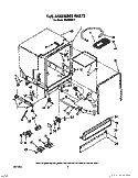 TUB ASSEMBLY, LIT/OPTIONAL Diagram and Parts List for WU3000X1  Roper Dishwasher
