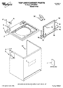 TOP AND CABINET PARTS Diagram and Parts List for LSN1000PQ2  Whirlpool Washer