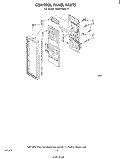 CONTROL PANEL Diagram and Parts List for MW8750XL0  Whirlpool Microwave