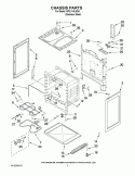 CHASSIS PARTS Diagram and Parts List for WFE114LWS0  Whirlpool Range