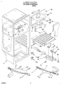 LINER, LIT/OPTIONAL Diagram and Parts List for RT14EKRDW00  Roper Refrigerator