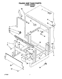 FRAME AND TANK Diagram and Parts List for KUDB230B0  KitchenAid Dishwasher