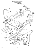 MANIFOLD PARTS Diagram and Parts List for YSF377PEGQ7  Whirlpool Range