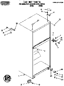 Part Location Diagram of CABINET Whirlpool (not a service part)