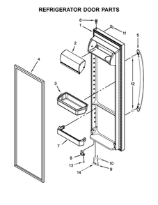 Refrigerator Door Parts Diagram and Parts List for 10641172710  Kenmore Refrigerator