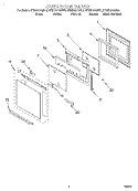 OVEN DOOR Diagram and Parts List for KEMS307GBS0  KitchenAid Microwave Oven Combo