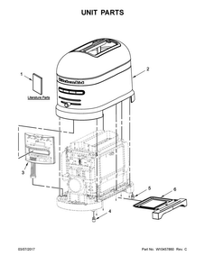 Part Location Diagram of W10642400 Whirlpool TRAY