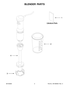 Blender Parts Diagram and Parts List for KHBV53IB0  KitchenAid Blender
