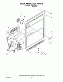 DOOR AND LATCH PARTS Diagram and Parts List for KUDC03FVSS3  KitchenAid Dishwasher