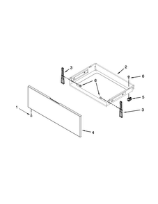Drawer Parts Diagram and Parts List for WFE710H0AS1  Whirlpool Range
