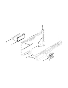 Control Panel And Latch Parts Diagram and Parts List for WDT910SSYB3  Whirlpool Dishwasher