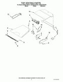 TOP VENTING PARTS Diagram and Parts List for KEBS207SBL04  KitchenAid Wall Oven
