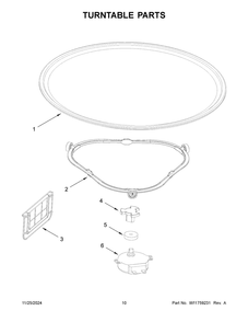 06 - Turntable Parts Diagram and Parts List for UMV1170LW04  Whirlpool Microwave