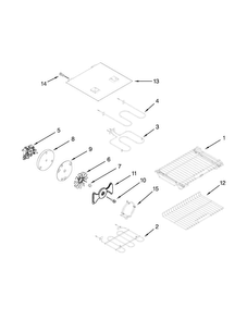 Internal Oven Parts Diagram and Parts List for KDRS505XSS04  KitchenAid Range