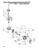 BRAKE, CLUTCH, GEARCASE, MOTOR AND PUMP Diagram and Parts List for LST6132AG0  Whirlpool Washer