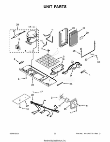 Part Location Diagram of W11557671 Whirlpool COMPRESSOR