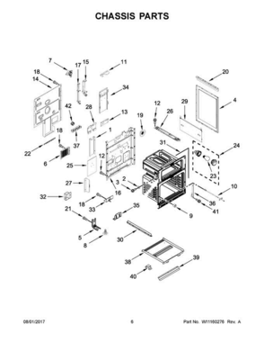 04 - Chassis Parts Diagram and Parts List for KFED500EBS00  KitchenAid Range
