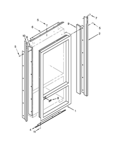 Cabinet Trim Parts Diagram and Parts List for KBLC36FTS08  KitchenAid Refrigerator