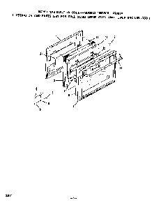 Full Glass Upper Oven And Lower Broiler Diagram and Parts List for 1093B1A  Roper Wall Oven
