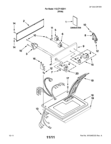 Part Location Diagram of W10295276 Maytag Console panel & bracket assembly