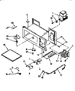 Magnetron And Air Flow Diagram and Parts List for KHWS105BBL0  KitchenAid Microwave