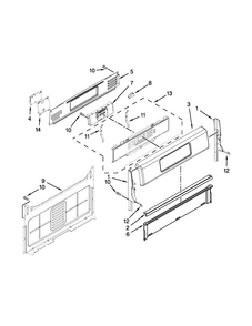 Control Panel Parts Diagram and Parts List for KGRS202BSS2  KitchenAid Range