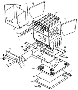 Heat Exchanger Assembly Diagram and Parts List for FXB43-80DR-1  Whirlpool Furnace