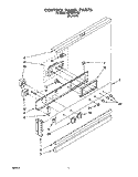 CONTROL PANEL, LIT/OPTIONAL Diagram and Parts List for RB100PXYB3  Whirlpool Wall Oven