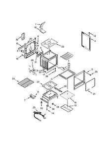Chassis Diagram and Parts List for KGRS303BWH1  KitchenAid Range