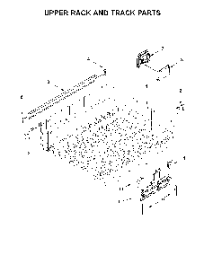 Upper rack and track parts Diagram and Parts List for 66513209N413  Kenmore Dishwasher