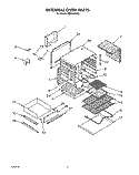 INTERNAL OVEN Diagram and Parts List for FEP330VW0  Roper Range