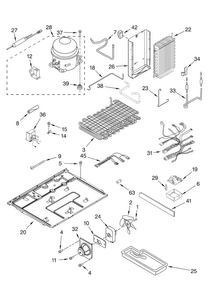 Unit Parts Diagram and Parts List for KSCS25INMS00  KitchenAid Refrigerator
