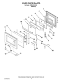 OVEN DOOR PARTS Diagram and Parts List for KDRS467VSS04  KitchenAid Range
