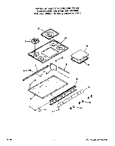 Main Top Diagram and Parts List for 1643*0A  Roper Range