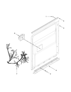 Inner Door Parts Diagram and Parts List for KDTM704ESS0  KitchenAid Dishwasher