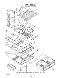 SHELF Diagram and Parts List for ET18PMXSW00  Whirlpool Refrigerator