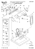 TOP AND CONSOLE, LIT/OPTIONAL Diagram and Parts List for LGQ8857JT2  Whirlpool Dryer