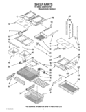 SHELF PARTS Diagram and Parts List for GX5FHTXVY09  Whirlpool Refrigerator