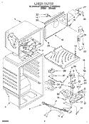 LINER Diagram and Parts List for ET18ZKXDW00  Whirlpool Refrigerator