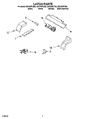 LATCH PARTS Diagram and Parts List for GSC308PJB05  Whirlpool Microwave Oven Combo
