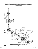 BRAKE, CLUTCH, GEARCASE, MOTOR AND PUMP Diagram and Parts List for LA5700XTN1  Whirlpool Washer