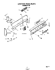 Control Panel Diagram and Parts List for F9157*1  Roper Range
