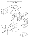 AIR FLOW AND CONTROL Diagram and Parts List for ACM072XF0  Whirlpool Air Conditioner