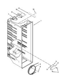 Refrigerator Liner Parts Diagram and Parts List for 10650023210  Kenmore Refrigerator